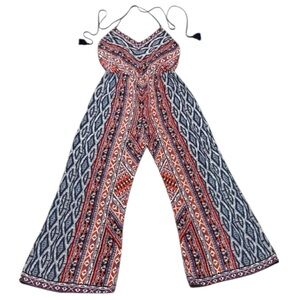 Flying Tomato Women’s Wide Leg Tribal Print Boho Jumpsuit S Like New!